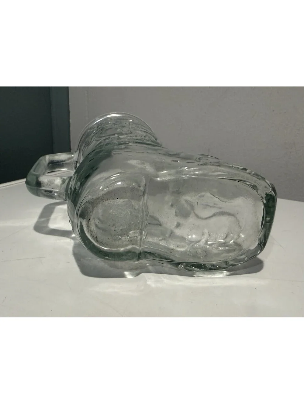 Clear Glass Boot Mug Size 6” Tall Collectibles